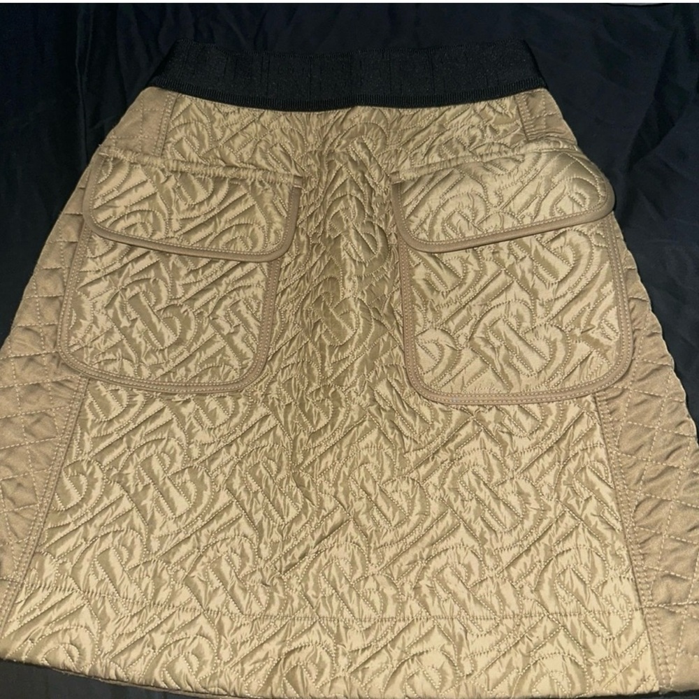 Burberry Cream A-Line Mini Skirt for Cocktail